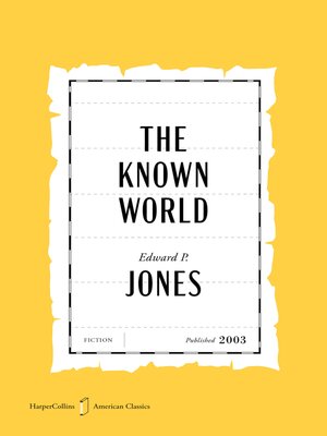 cover image of The Known World